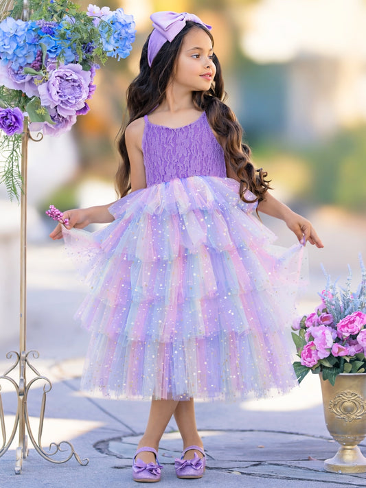 Enchanting A-Line Square Neck Tie Strap Open Back Flower Girl Dress
