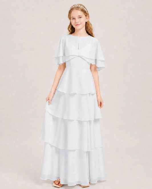 Elegant A Line V Neck Sleeveless V Back Floor Length Bridesmaid Dress