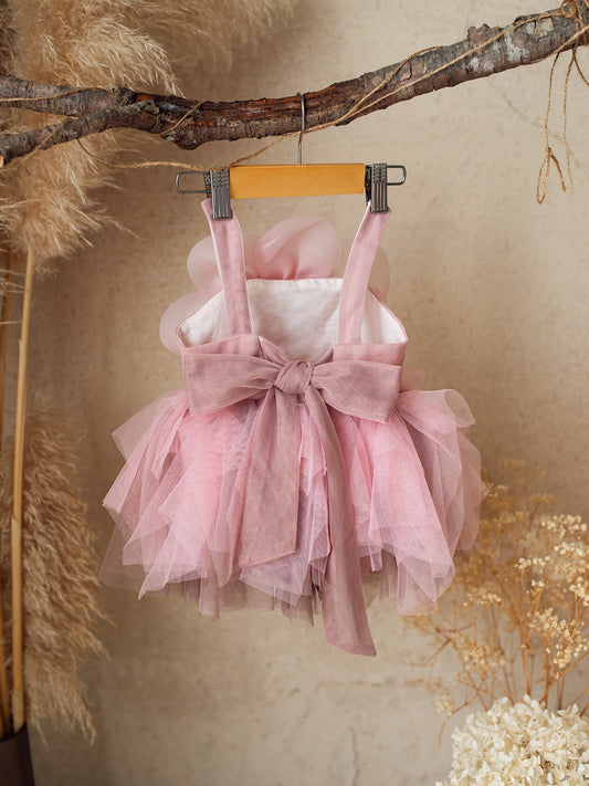 Charming A-Line Square Neck Sleeveless Bow Back Mini Flower Girl Dress