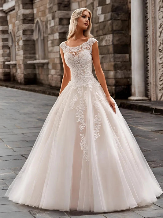 Elegant Ball Gown Sweetheart Strapless Button Back Floor Length Wedding Dress