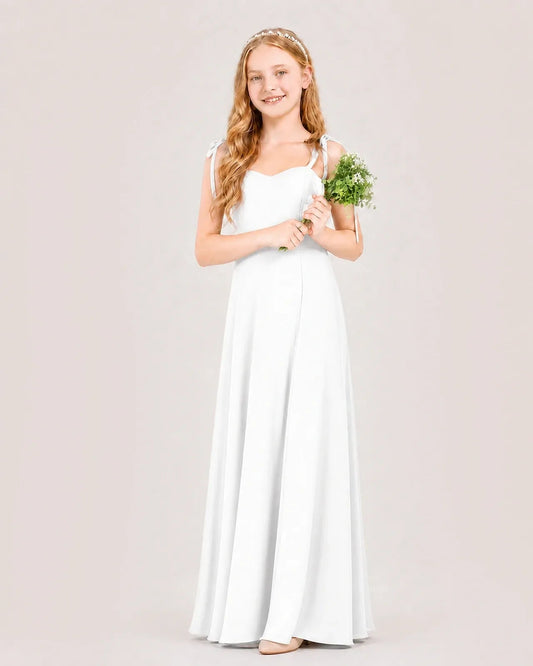 Elegant A Line Square Neck Sleeveless Open Back Maxi Wedding Dress