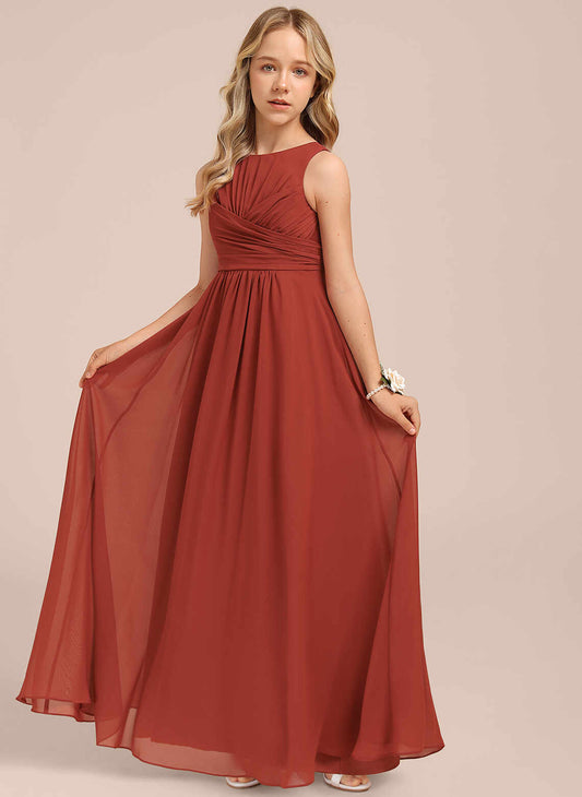 Elegant A Line High Neck Sleeveless  Back Floor Length First Communion Dress