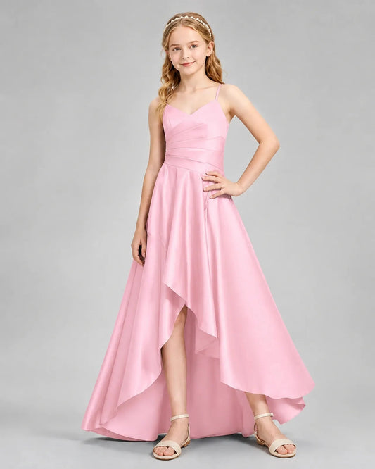 Elegant A-Line V-Neck Sleeveless Zipper-Back Floor-Length Wedding Dress