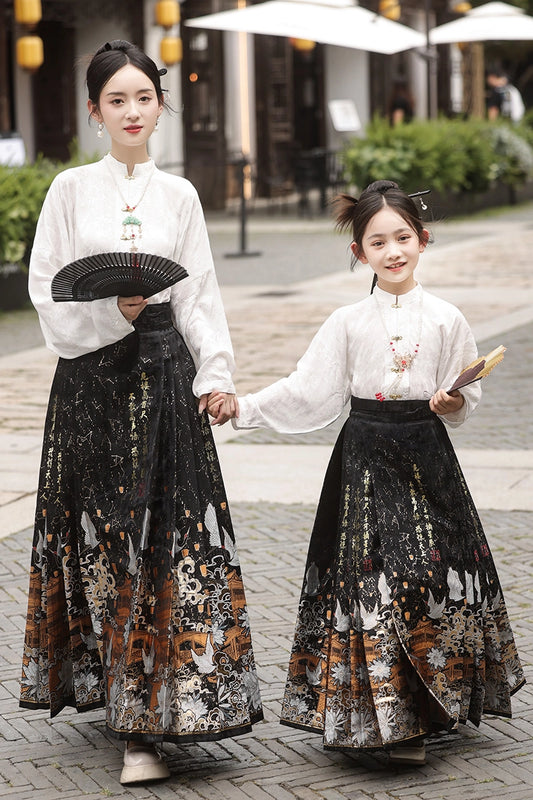 Elegant A Line Mandarin Collar Long Sleeve Full Length Chinese Dress