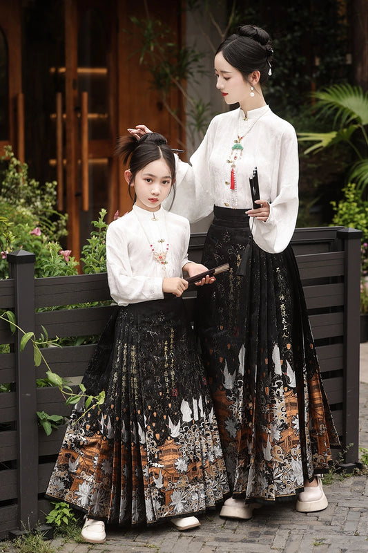 Elegant A Line Mandarin Collar Long Sleeve Full Length Chinese Dress
