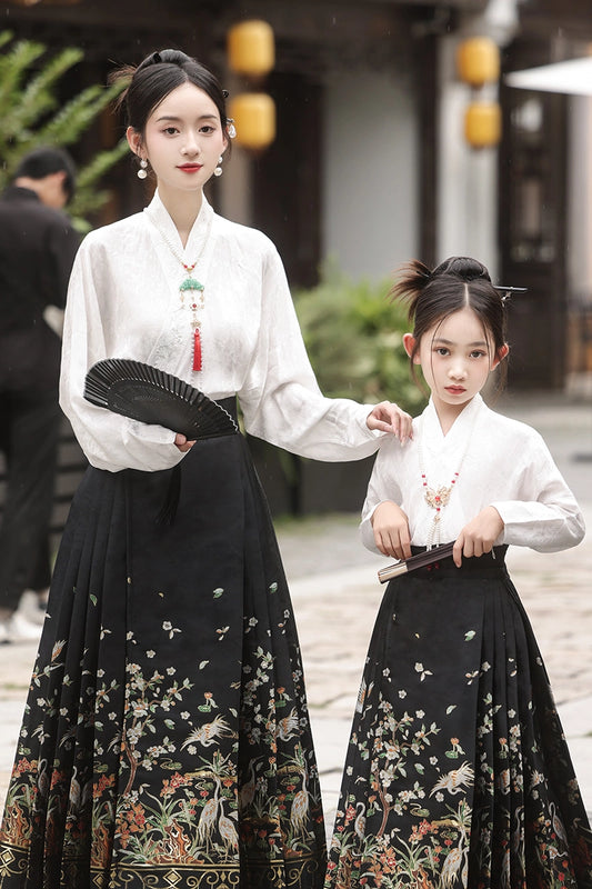 Elegant A Line Cross Neck Long Sleeve Bow Back Maxi Girls Dress