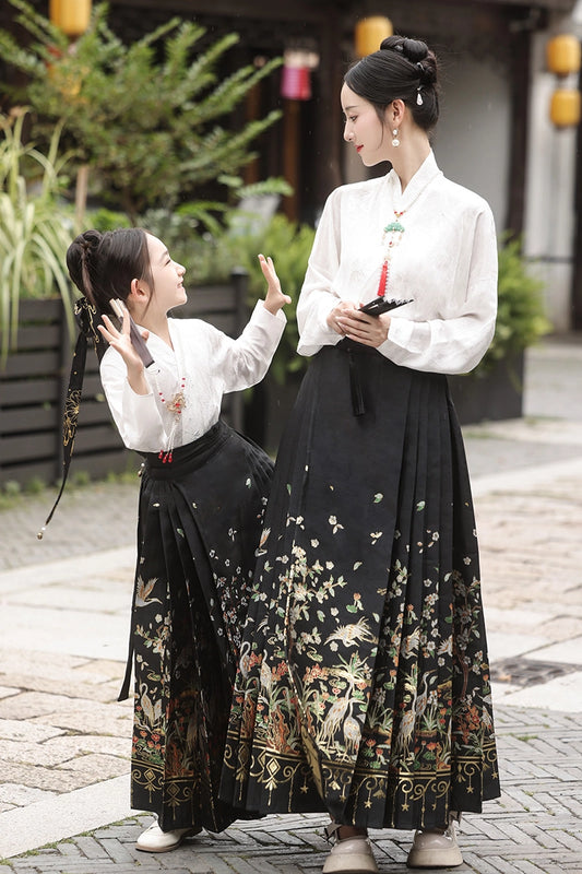 Elegant A Line Cross Neck Long Sleeve Bow Back Maxi Girls Dress