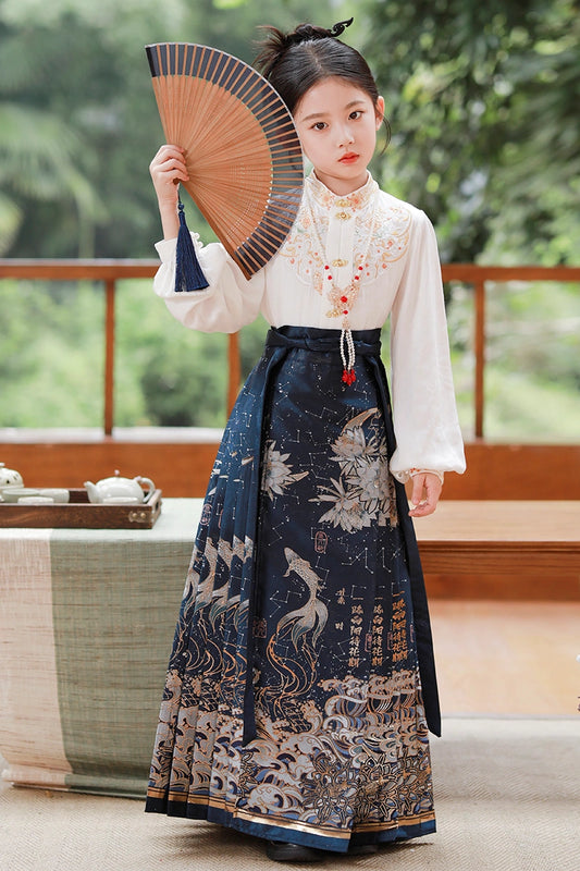 Elegant A Line Mandarin Collar Long Sleeve Tie Back Maxi Cultural Dress