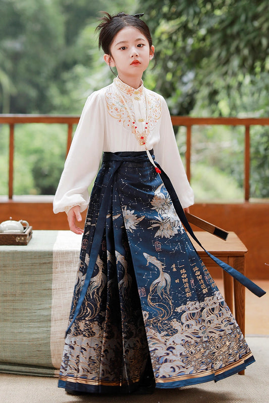Elegant A Line Mandarin Collar Long Sleeve Tie Back Maxi Cultural Dress